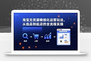 淘宝无货源精细化运营玩法,从选品到起店的全流程实操