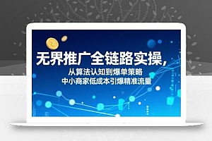无界推广全链路实操,从算法认知到爆单策略,中小商家低成本引爆精准流量