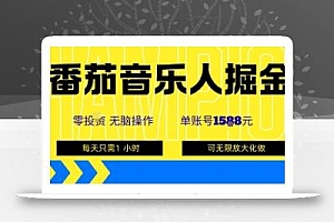 番茄音乐人掘金,单账号最高可撸1k+,可无限矩阵去做,零投入