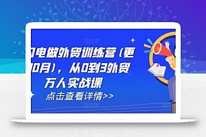 AI闪电做外贸训练营(更新25年6月),从0到3外贸万人实战课