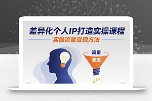 差异化个人IP打造实操课程,实操流量变现方法
