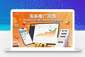 淘系推广陪跑,全维度讲解淘系付费推广逻辑,从理论到实操,系统化助力店铺盈利