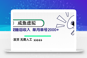 咸鱼虚拟资料 自动发货 无需人工 单月单号2000+