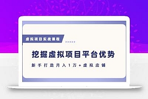 抓住虚拟项目各平台优势,新手轻松月入1W+(给出具体建议)