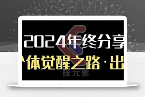 个人事业行动营,2024年终分享个体觉醒之路