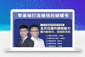 蝴蝶号专栏-视频号运营教程,零基础打造挣钱的蝴蝶号,14天蝴蝶号变现全攻略