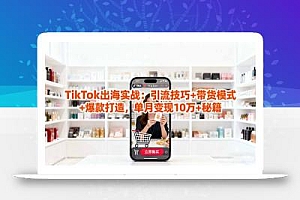 「TikTok出海实战」引流技巧+带货模式+爆款打造,单月变现10万+秘籍