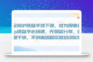 全案IP操盘手线下课,成为现象级ip操盘手必修课,无保留分享,全是干货,不讲废话超深度培训实操