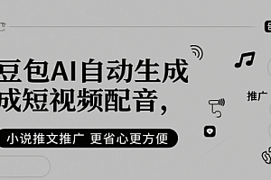 豆包AI自动生成短视频配音,小说推文推广更省心更方便