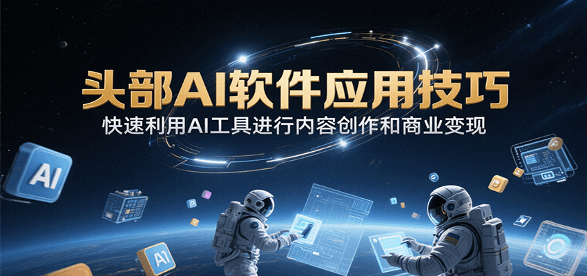 头部AI软件应用技巧,快速利用AI工具进行内容创作和商业变现