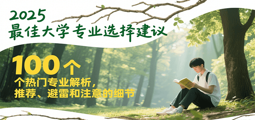 2025最佳大学专业选择建议,100个热门专业解析,推荐、避雷和注意的细节