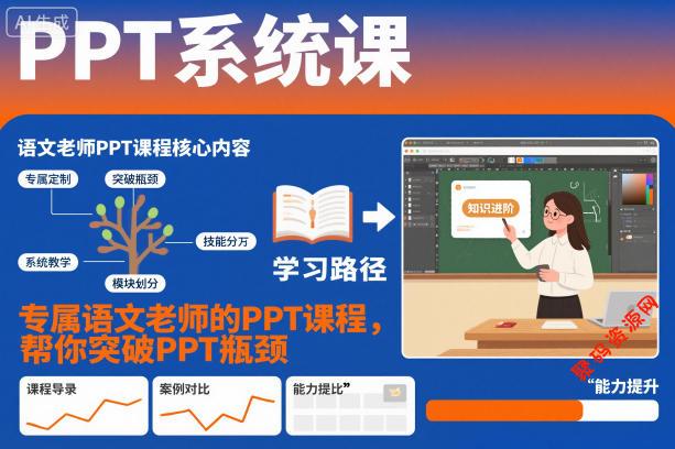 PPT系统课,专属语文老师的PPT课程,帮你突破PPT瓶颈