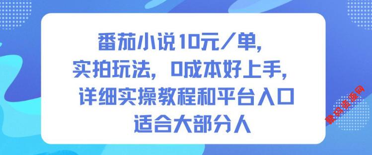 番茄小说10米每单,实拍玩法,0成本好上手,详细实操教程和平台入口适合大部分人