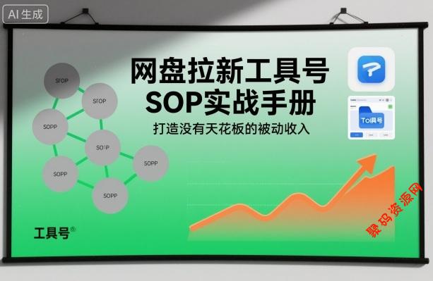 网盘拉新工具号SOP实战手册,打造没有天花板的被动收入