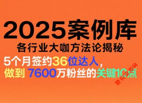 2025案例库,收录各行业大咖的方法论,各行业大咖方法论揭秘