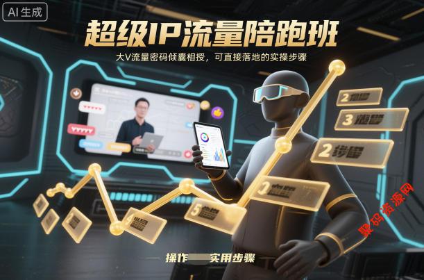 超级IP流量陪跑班,大V流量密码倾囊相授,可直接落地的实操步骤