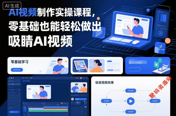 AI视频制作实操课程,零基础也能轻松做出吸睛AI视频