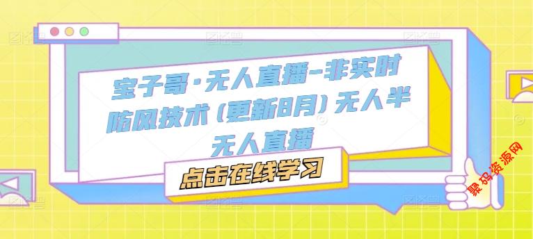 宝子哥·无人直播-非实时防风技术(更新25年12月)无人半无人直播