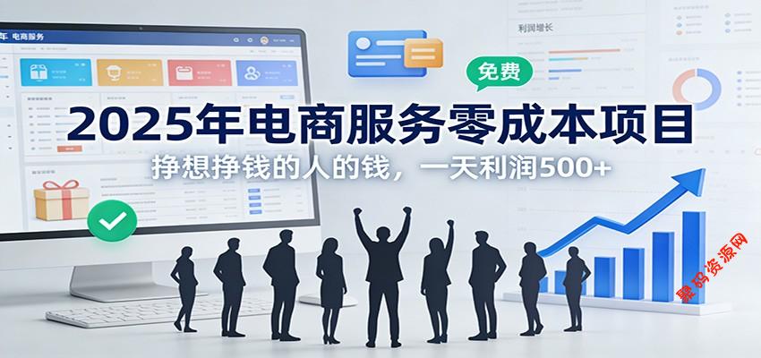 2025年电商服务零成本项目,挣想挣钱的人的钱,一天利润500+