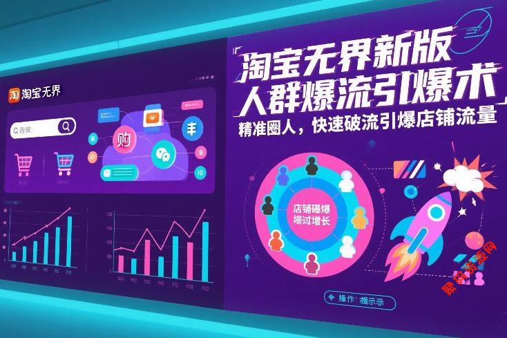淘宝无界新版人群爆流引爆术,精准圈人,快速破流引爆店铺流量