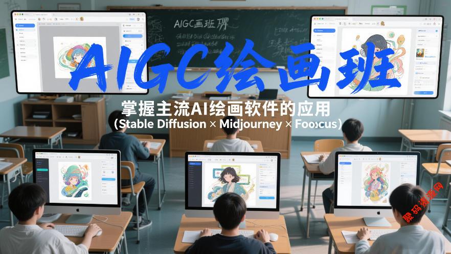 AIGC绘画班，掌握主流Ai绘画软件的应用（Stable Diffusion x Midjourney x Fooocus）