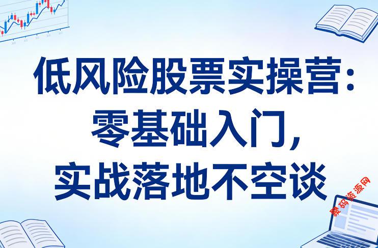 低风险股票实操营:零基础入门,实战落地不空谈